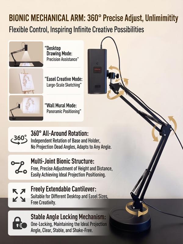 TraceMate 360 Smart Tracing Projector for Artists & Beginners